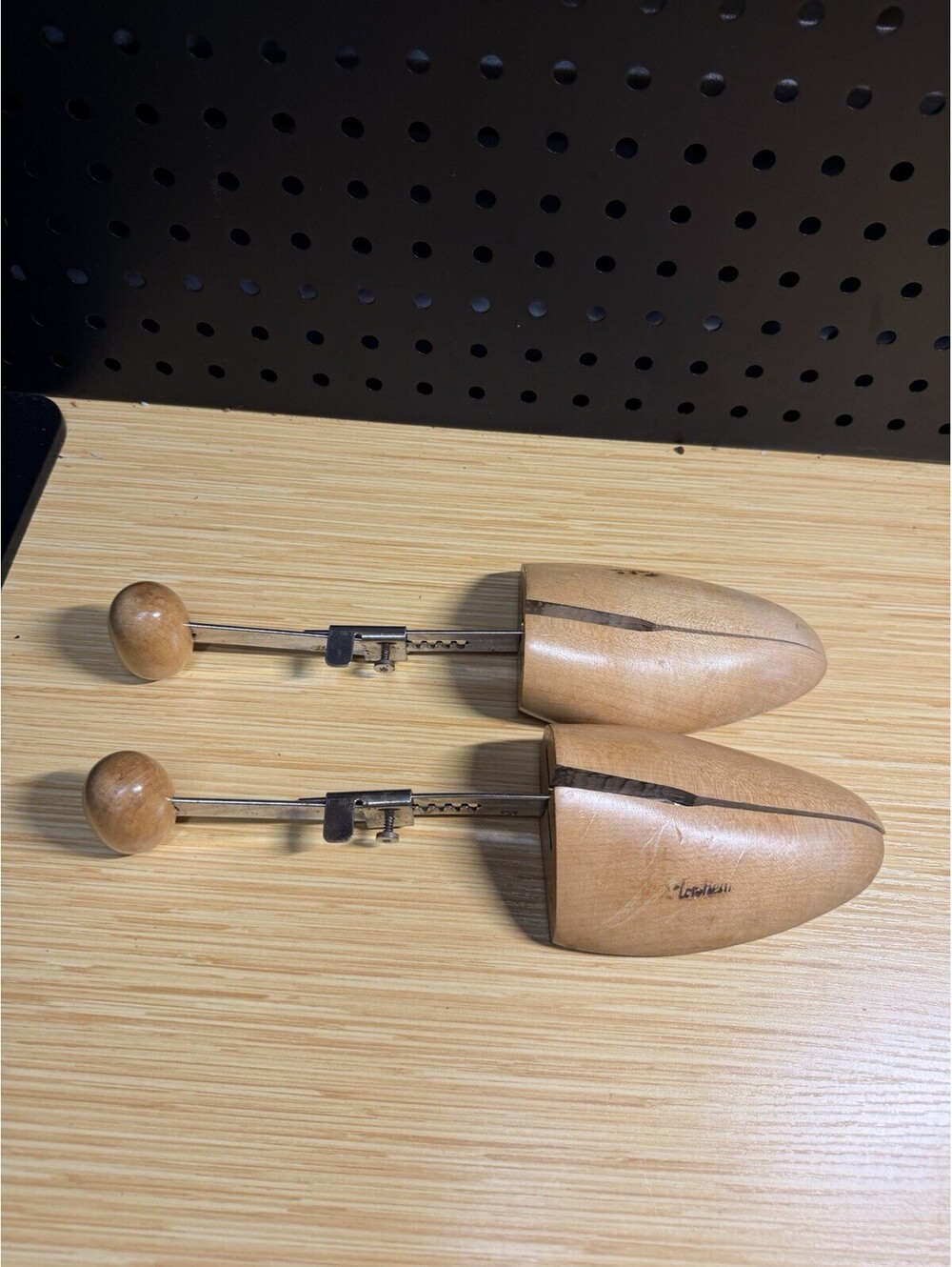 Vintage Florsheim Shoe Tree Pair Cedar Wood Stretcher 4